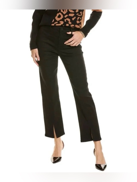 J. McLaughlin Denim - J. McLaughlin Rainey Black Jeans Front Slit Pants Size 10 NWT